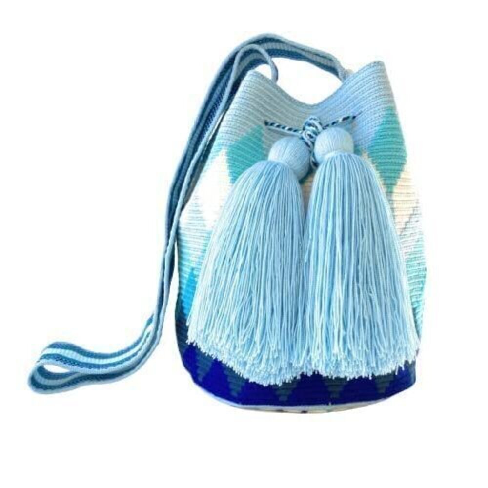 6192 WAYUU bag mochila , LARGE COLORFUL original bolsa tejida colombiana